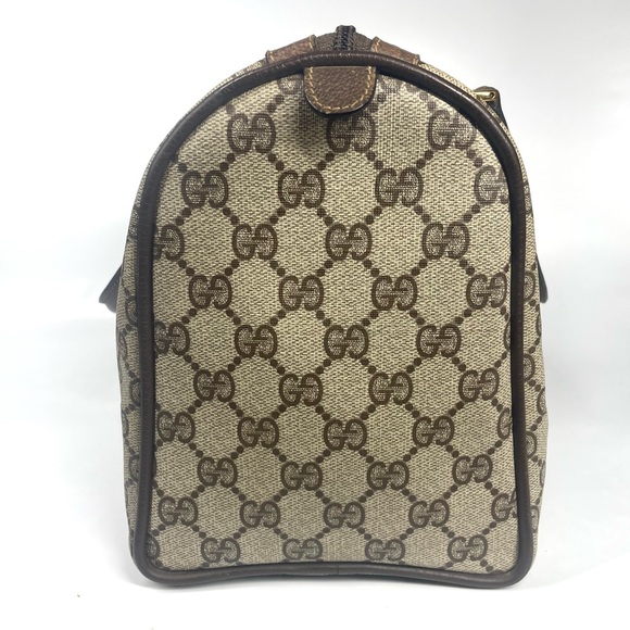🔴SOLD🔴Gucci Boston Brown color Green & Red Web GG monogram Bag - Picture 9 of 16